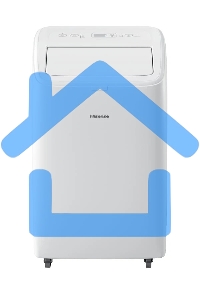 Кондиционер мобильный Hisense AP-09CW4GNCS00 9000 BTU, 18 м², 52 дБ, охлаждение, осушение, белый