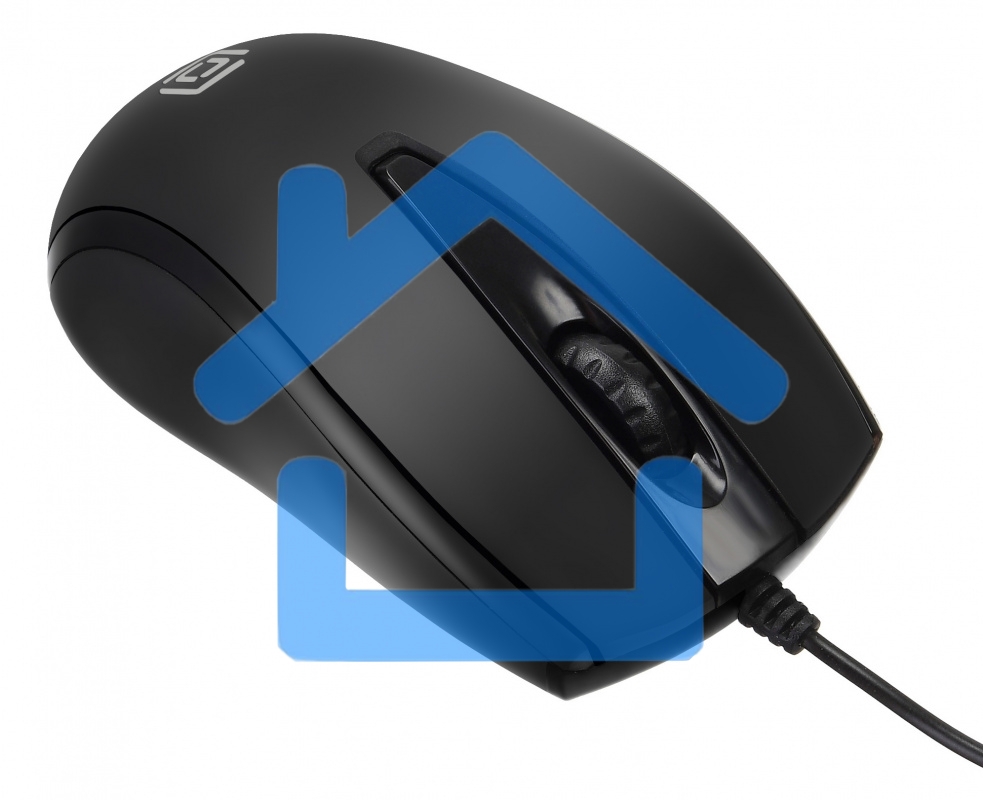 Мышь проводная Oklick 325M черный, 1000 dpi, USB, кнопки - 3
