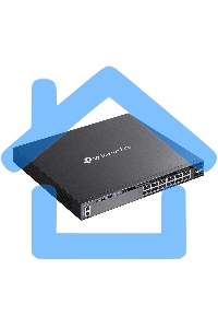 Стекируемый управляемый коммутатор 3 го уровня TP-Link SG6428X Omada с 24 гигабитными портами и 4 портами SFP+