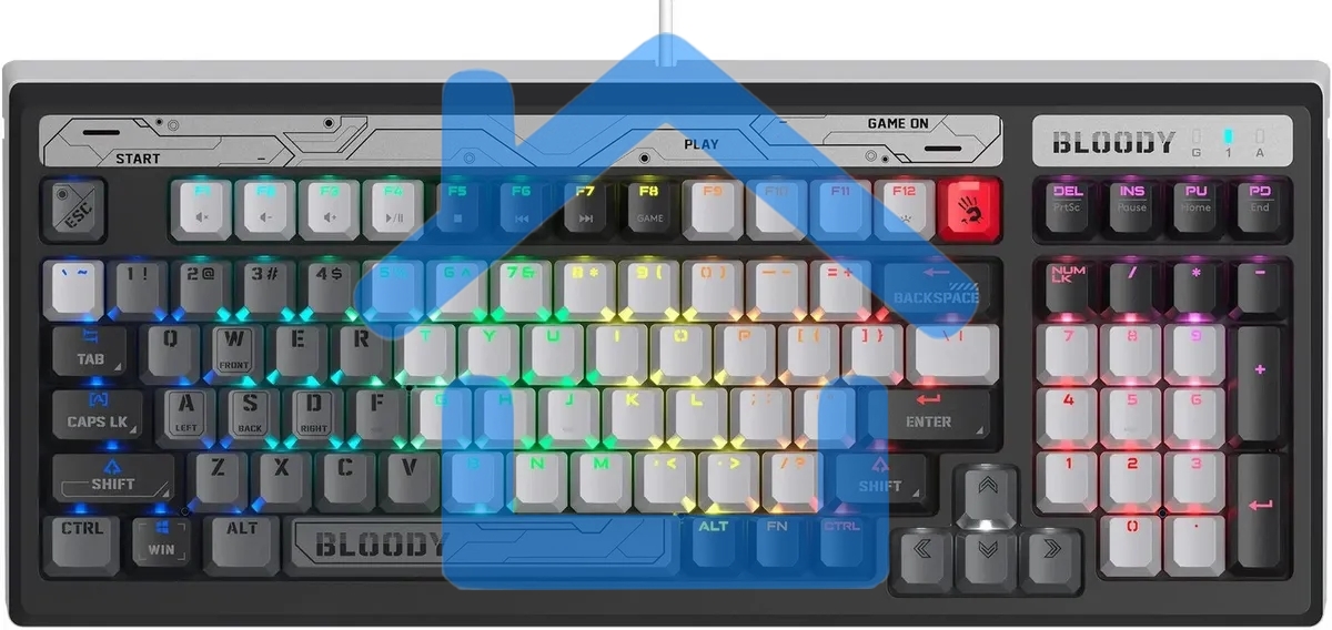 Клавиатура A4Tech Bloody B950 механическая серый/черный USB for gamer LED (B950)