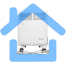 Конвектор Ресанта ОК-1000 белый, 1000 Вт, 15 м2, термостат