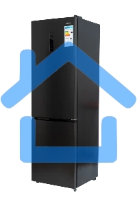 Холодильник Smile SRF378DI графит двухкамерный 240/95л морозилка снизу, No Frost