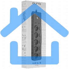 Сетевой фильтр QUMO Power Bar PRO 6SP4U (P-0006), черный