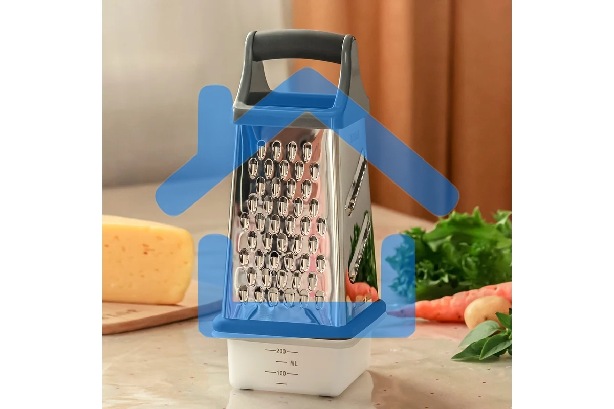 Терка TalleR TR-21922 Размер: 10,2*10,2*21 см.с контейнером 4 в 1