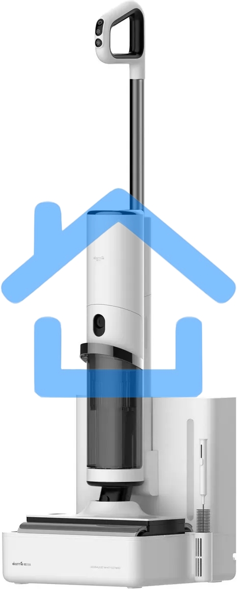 Пылесос моющий Deerma DEM-VX910W белый/черный, питание от аккумулятора, 230 Вт, уборка влажная/сухая, пылесборник 0.7 л, работа от АКБ max - 45 мин