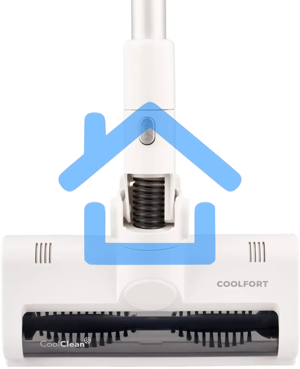 Пылесос вертикальный Coolfort CF-3001 белый, питание от аккумулятора, 150 Вт, уборка сухая, пылесборник 0.5 л, работа от АКБ max 30 мин.