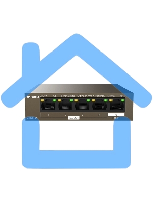 Гигабитный коммутатор IP-COM G1105PD-5-портовый PD с 4 портами PoE
