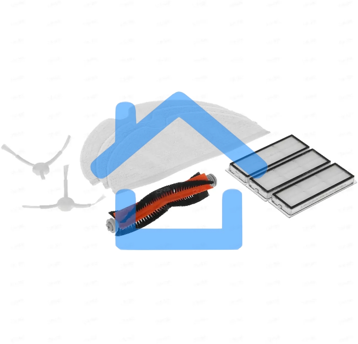 Комплект аксессуаров для F9 (основная щетка, боковые щетки 2шт, фильтры для контенейнера 3шт, сменные салфетки 3шт.) (RAK2)