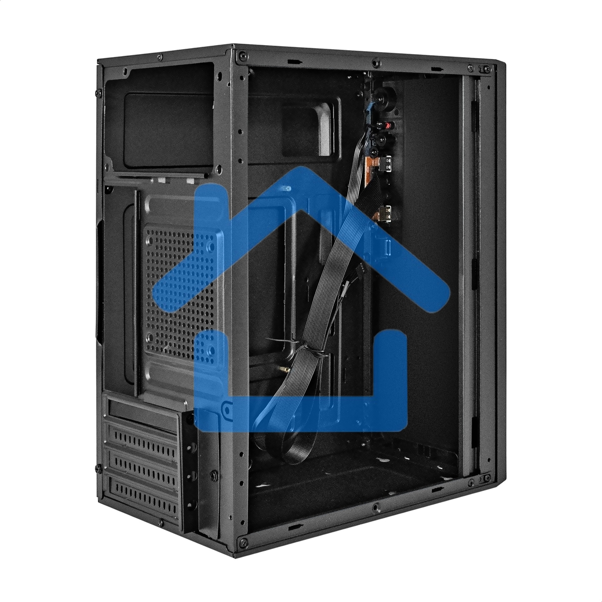 Компьютерный корпус Minitower ExeGate BAA-308-AAA350 (mATX, БП AAA350 с вент. 8см, 2*USB, HD Audio, черный)