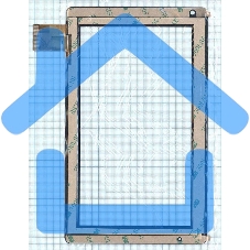 Сенсорное стекло (тачскрин) TM619-C-F (183*110 мм), черное