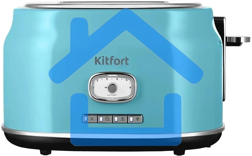 Тостер Kitfort КТ-6455 815Вт голубой/серебристый