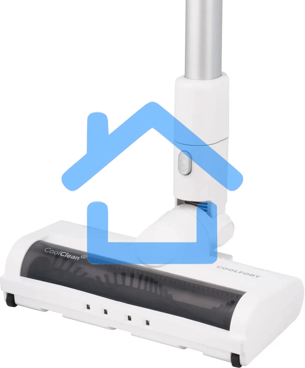 Пылесос вертикальный Coolfort CF-3001 белый, питание от аккумулятора, 150 Вт, уборка сухая, пылесборник 0.5 л, работа от АКБ max 30 мин.
