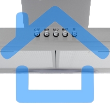 Вытяжка каминная SIMFER 8562SM серый, 50 см, 550 м³/ч, 55 дБ