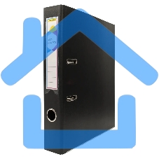 Папка-регистратор Silwerhof 1890082 A4 50мм, двусторонний ПВХ, черный, металлическая окантовка, сборная, сменный карман на корешке