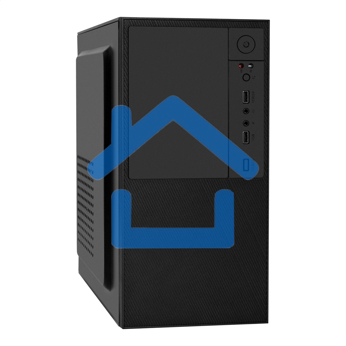 Компьютерный корпус Minitower ExeGate BAA-308-AAA350 (mATX, БП AAA350 с вент. 8см, 2*USB, HD Audio, черный)