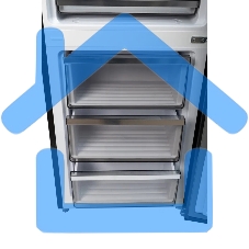 Холодильник Smile SRF378DI графит двухкамерный 240/95л морозилка снизу, No Frost