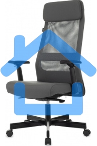 Кресло руководителя Бюрократ T-995 серый TW-04 Neo Grey, сетка/ткань, крестов. металл черный