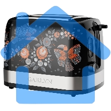 Тостер GARLYN Flower Grace TR-500 - черный