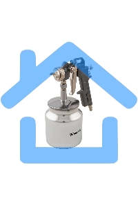 Краскопульт пневматический Matrix с нижним бачком v=075k + сопла диаметром 1.2 1.5 и 1.8мм