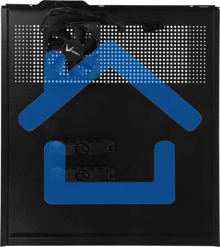 Компьютерный корпус Aerocool / Formula SFF T12 черный без БП mATX 1x80мм 4xUSB 2.0 2xUSB 3.0 1xUSB3.1 audio