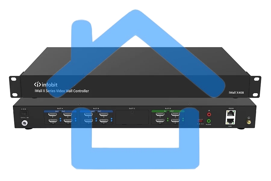 Контроллер видеостены Infobit iWall X408 разрешение 1080Р, 4х8 HDMI