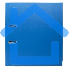 Папка-регистратор Silwerhof 1890085 A4 50мм, двусторонний ПВХ, синий, металлическая окантовка, сборная, сменный карман на корешке