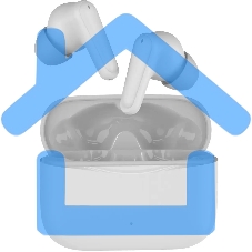 Гарнитура вкладыши Hyundai H-EP203 белый беспроводные bluetooth в ушной раковине (HEP203W)