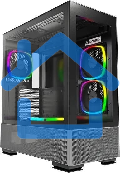 Компьютерный корпус Montech SKY TWO черный без БП ATX 3x140мм 2xUSB3.0 1xUSB3.1 audio bott PSU