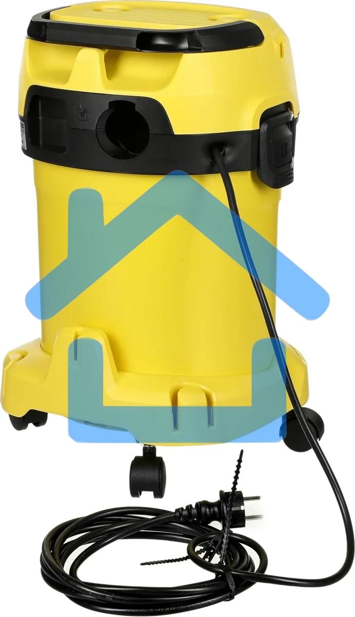 Строительный пылесос Karcher WD 3 P V-17/4/20 желтый, 1000 Вт, уборка сухая/сбор воды, пылесборник мешок/контейнер, 17 л