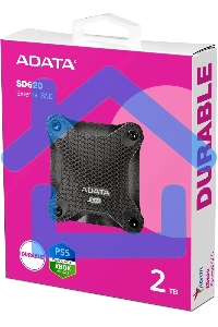 Внешний SSD ADATA SD620, 2TB, USB 3.2 Gen 2 Type-A, R/W 550/480, черный
