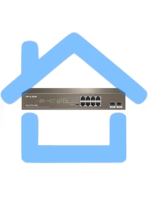 Неуправляемый коммутатор IP-COM G1110P-8-150W Ethernet 8GE+2SFP С 8-Портовым PoE
