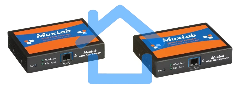 Комплект MuxLab 500460 приемник и передатчик HDMI /RS232, 4K/30 до 300м по оптоволоконному кабелю