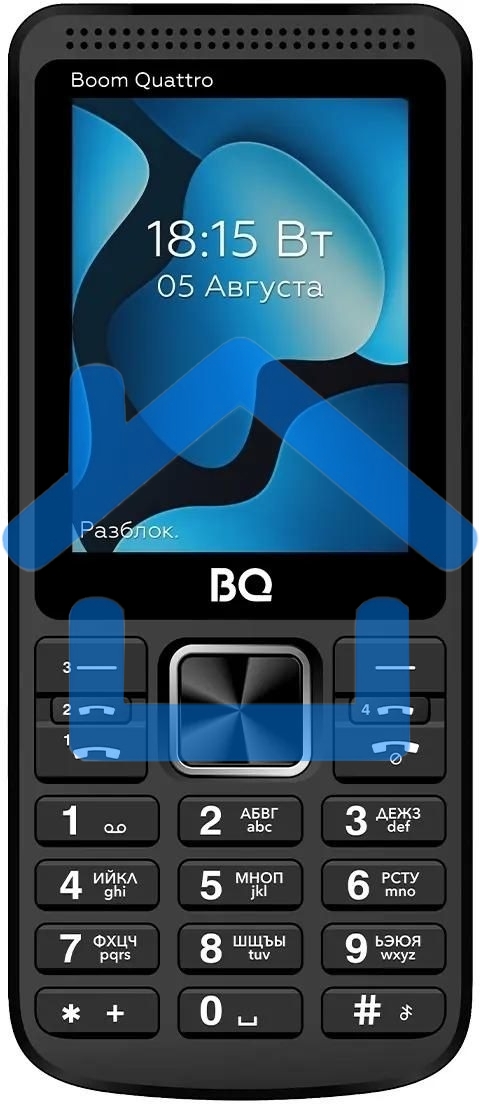 Мобильный телефон BQ 2455 Boom Quattro черный