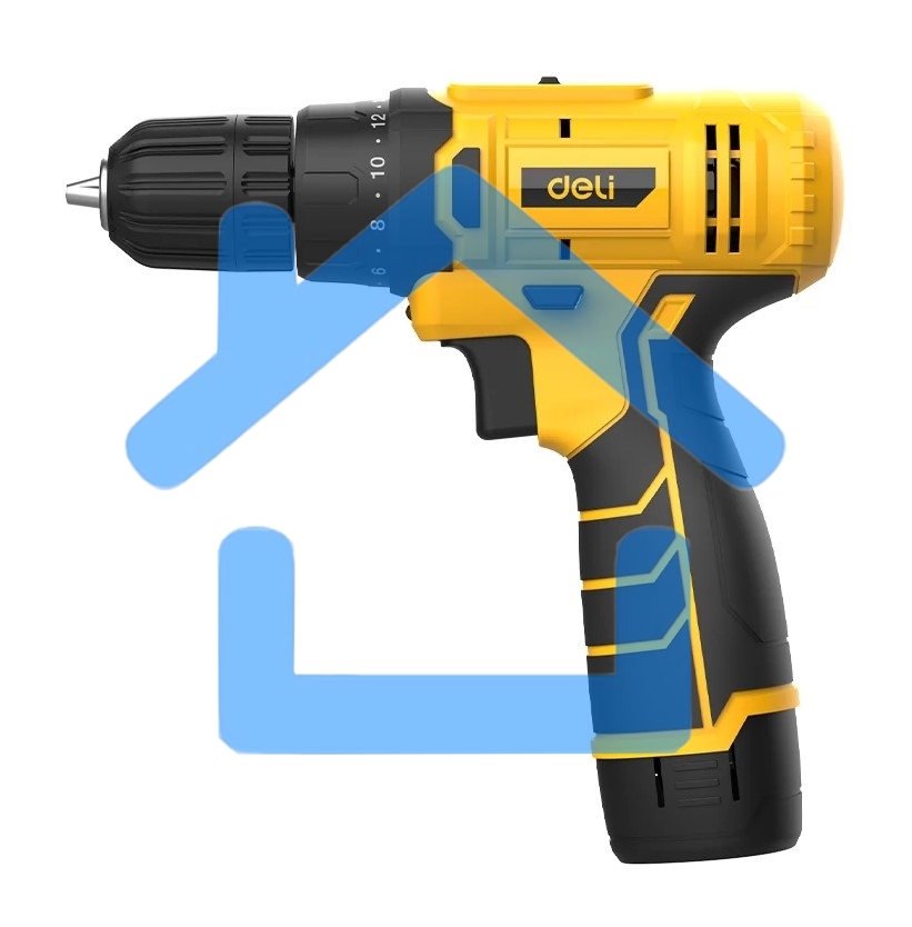 Дрель-шуруповерт Deli DL-DZ12-4A2, Аккумуляторная, 12В, 1 АКБ
