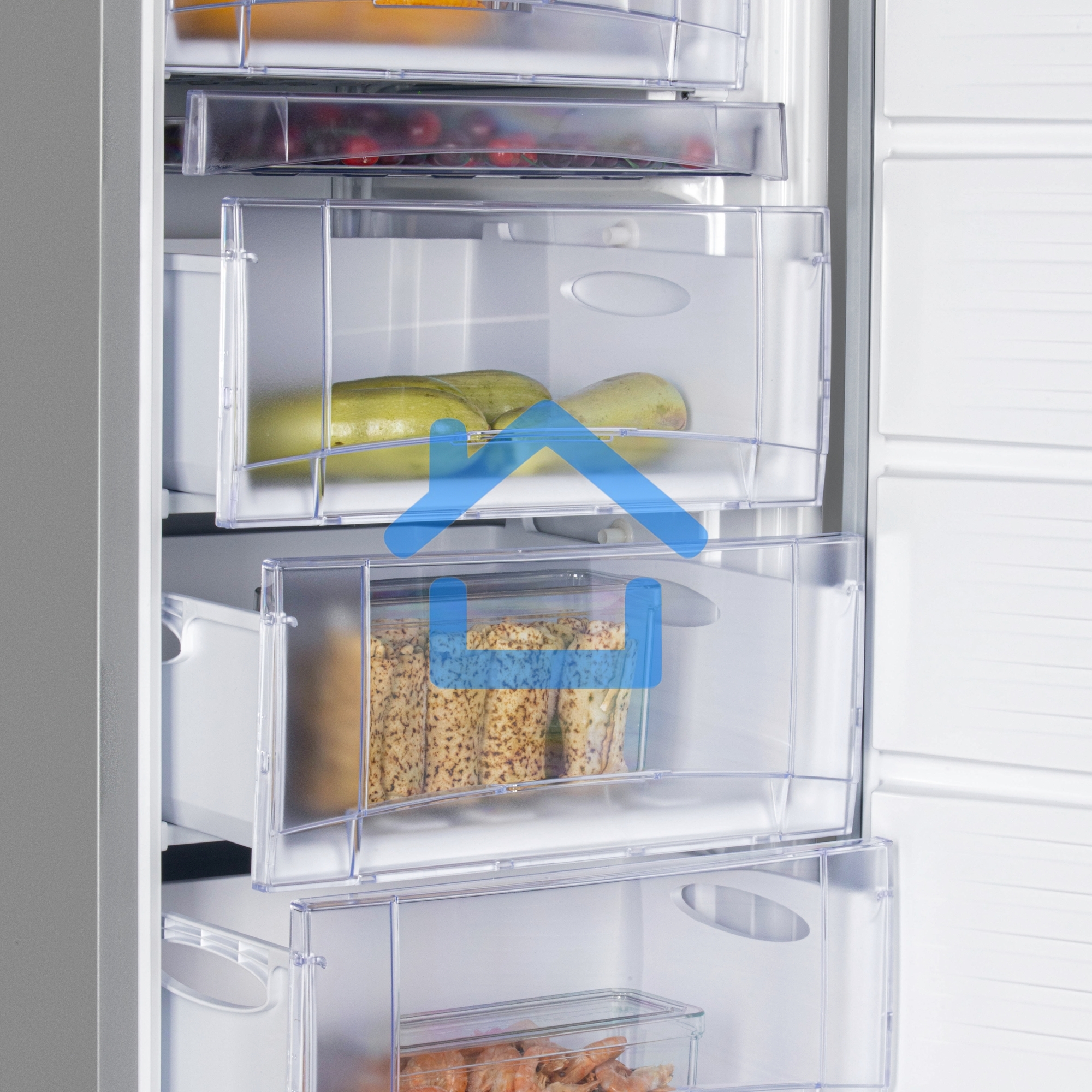 Морозилка Nordfrost DF 268 SAP, серебристый, 256л, 6 ящика