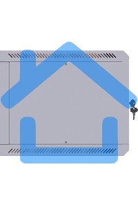 Шкаф коммутационный Suprlan (05-1060) настенный 6U 600x350мм пер.дв.стекл направл.под закл.гайки 70кг RAL 7035 285мм 13.3кг 360мм