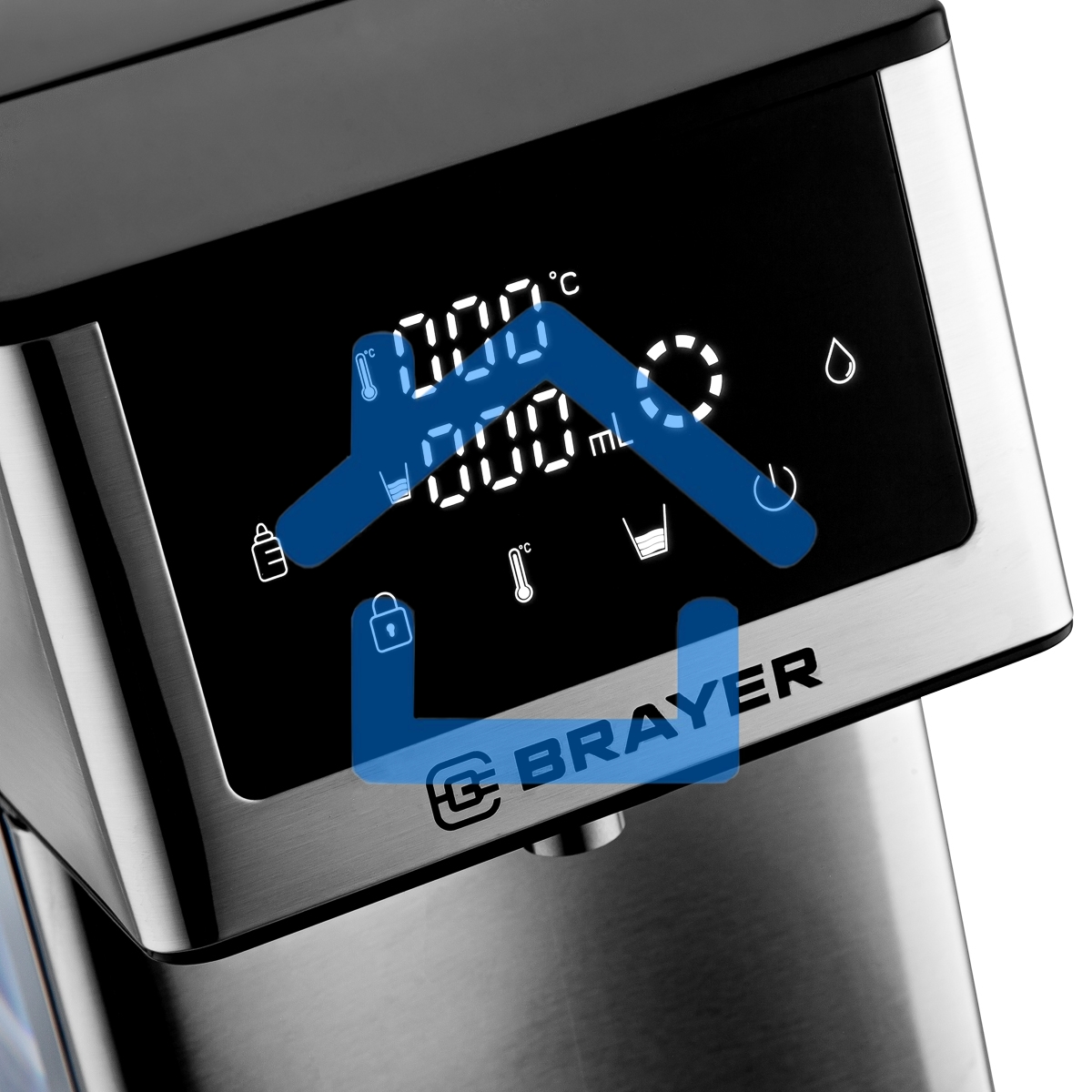 Термопот BRAYER BR6001 2.7 л, 2600 Вт, серебристый