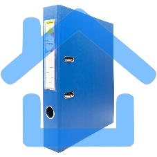 Папка-регистратор Silwerhof 1890085 A4 50мм, двусторонний ПВХ, синий, металлическая окантовка, сборная, сменный карман на корешке