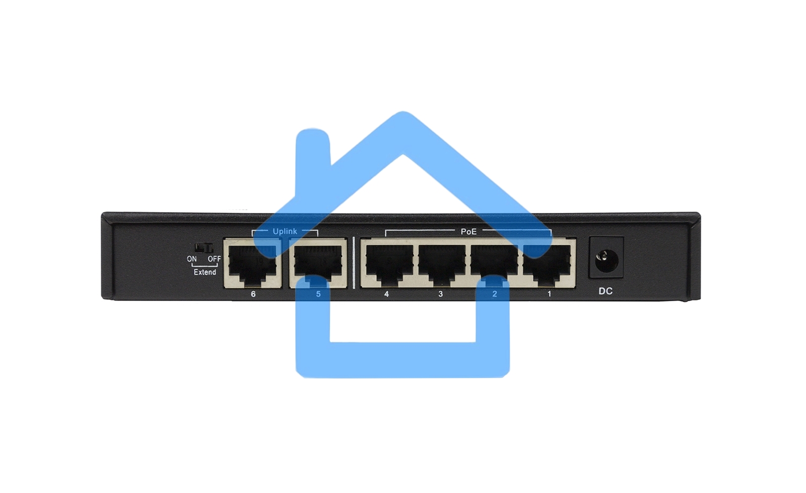 Неуправляемый PoE-коммутатор ORIGO OS1206P/60W/A1A 4x100Base-TX PoE+, 2x100Base-TX, PoE-бюджет 60 Вт, корпус металл