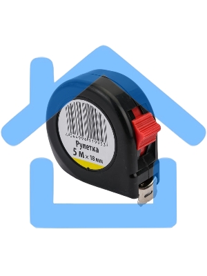 Рулетка 5 м х 18 мм, пластиковый корпус