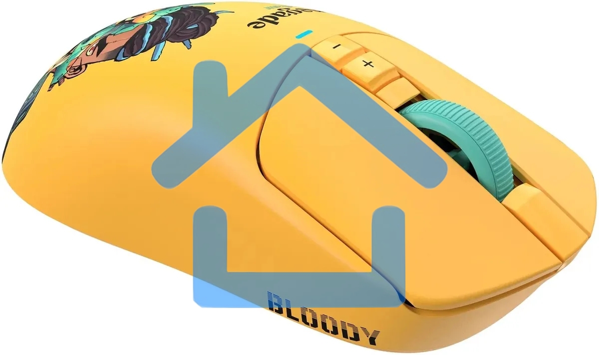 Мышь беспроводная/проводная A4Tech Bloody R72 Ultra желтый, 20000 dpi, радиоканал, USB-C, кнопки - 7