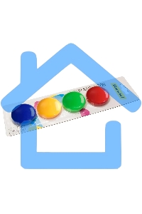 Магнит Silwerhof Classic для досок пластик ассорти d40мм круглый (упаковка: 4шт)