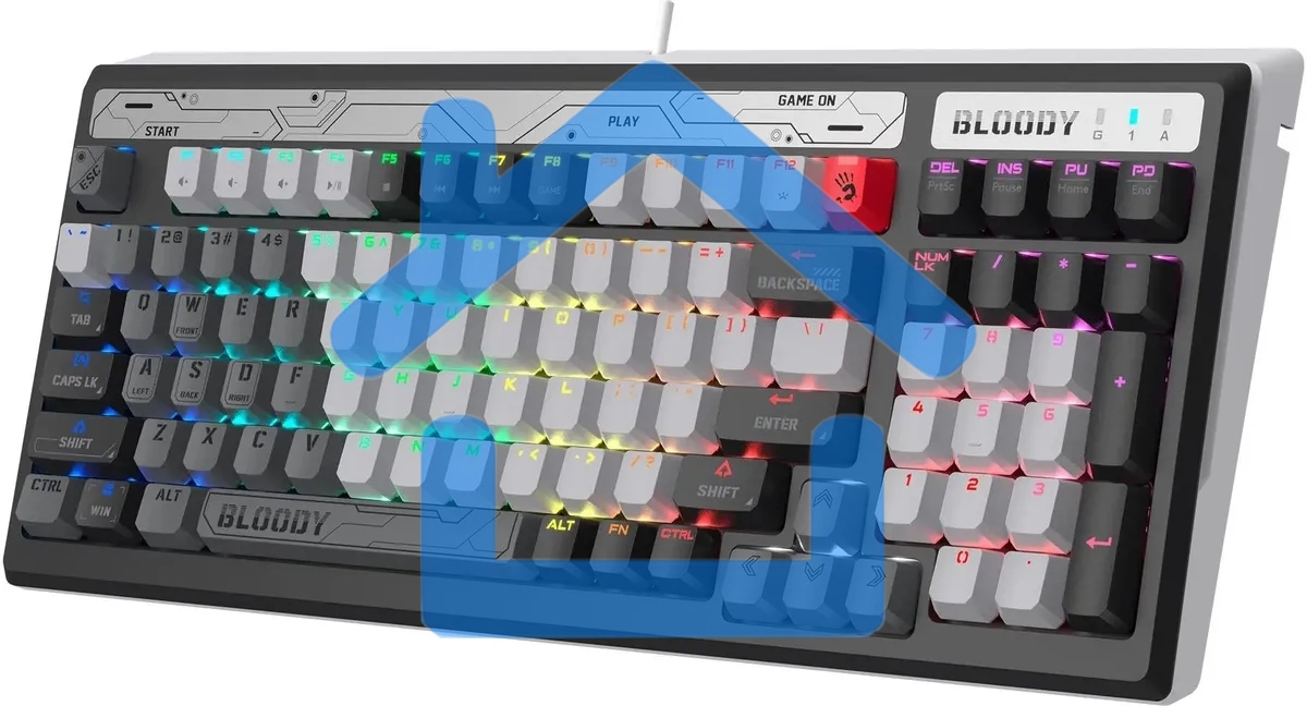 Клавиатура A4Tech Bloody B950 механическая серый/черный USB for gamer LED (B950)