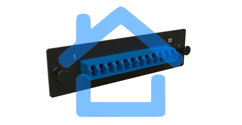 Модульная панель Hyperline, OS2 9/125, 12 х LC, Duplex 120х32, для FO-19BX, черный