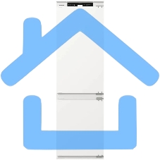 Встраиваемый холодильник Gorenje NRKI517141 белый двухкамерный 175/68 л морозилка снизу, No Frost