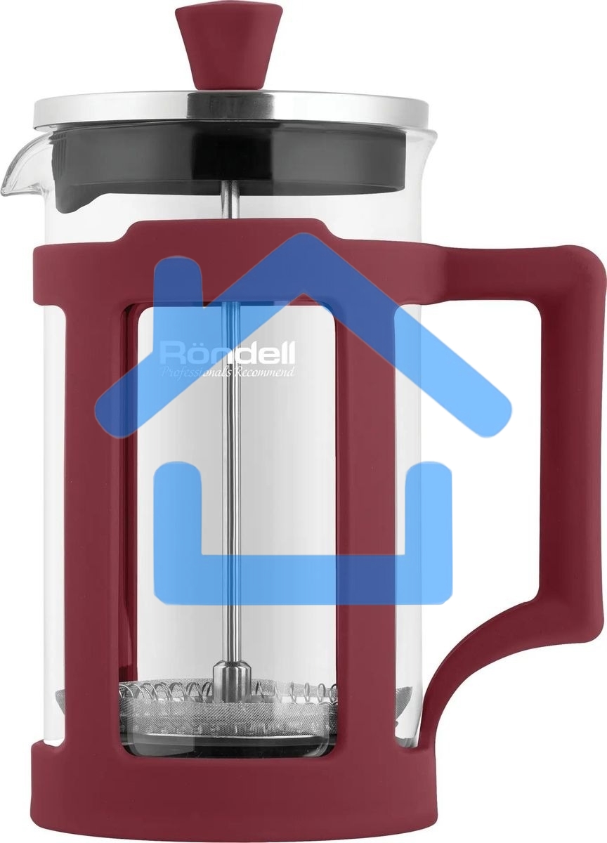 Френч-пресс Rondell Stripes RDS-1641 0.6л красный