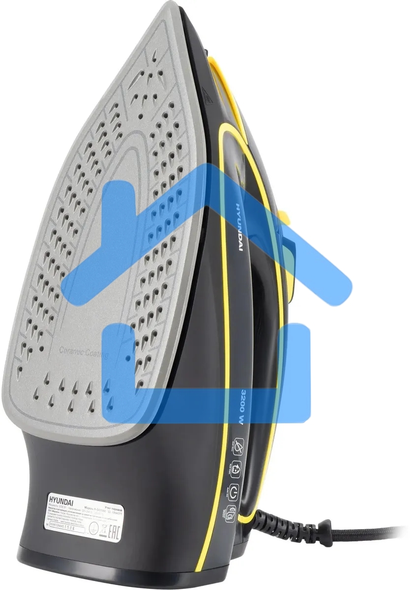 Утюг Hyundai H-SI01560 3200Вт черный/желтый