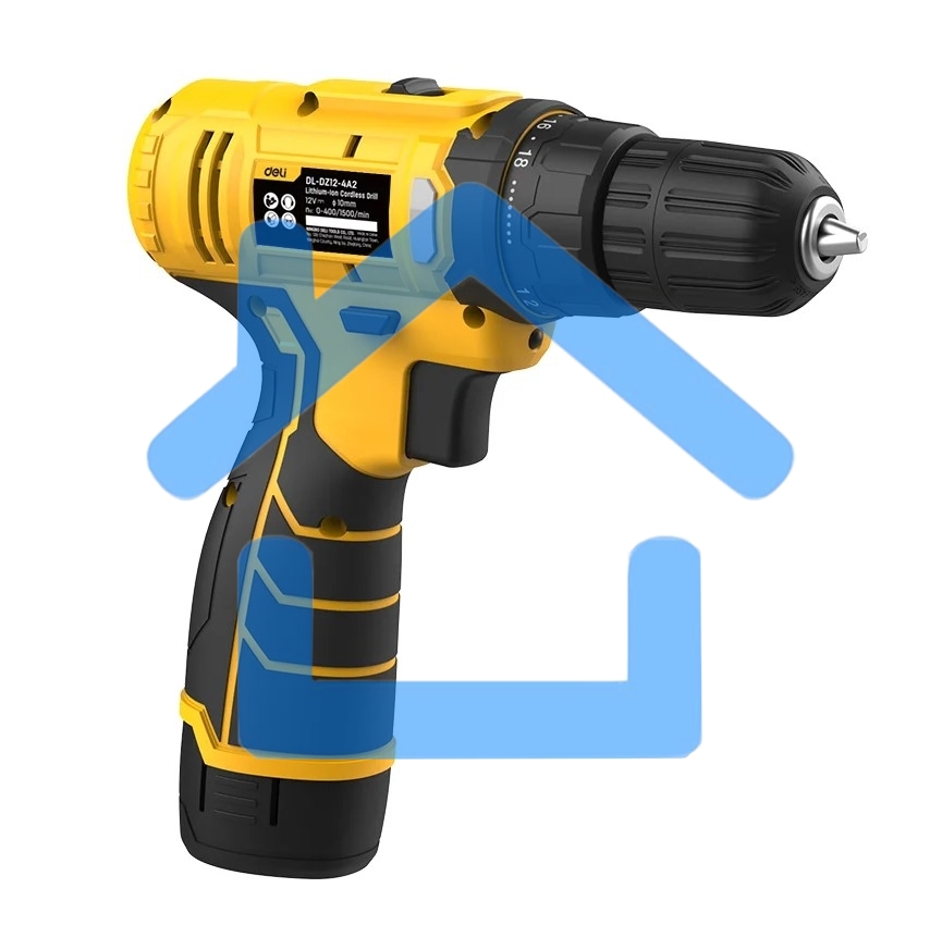 Дрель-шуруповерт Deli DL-DZ12-4A2, Аккумуляторная, 12В, 1 АКБ