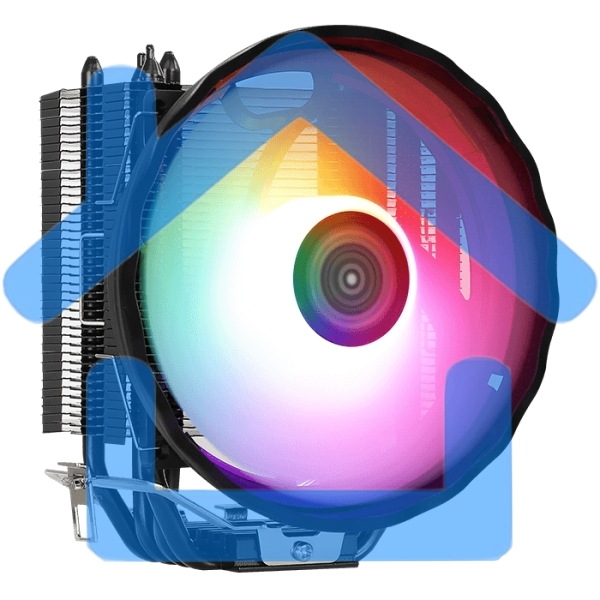 Кулер для процессора AeroCool / Formula Rave 4 ARGB черный, 120 мм, алюминий/медь, 1800 об/мин, 27 дБ, 4 pin, 130 Вт, 135 мм