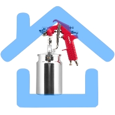 Краскораспылитель Matrix HP пневмат. с нижним бачком V= 1 л, сопло диаметром 1.8 мм